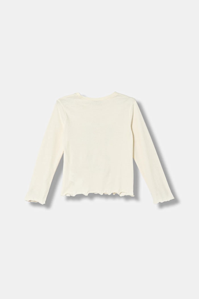 Detská bavlnená košeľa s dlhým rukávom United Colors of Benetton 3ATNG10L2.P.Seasonal béžová AW25