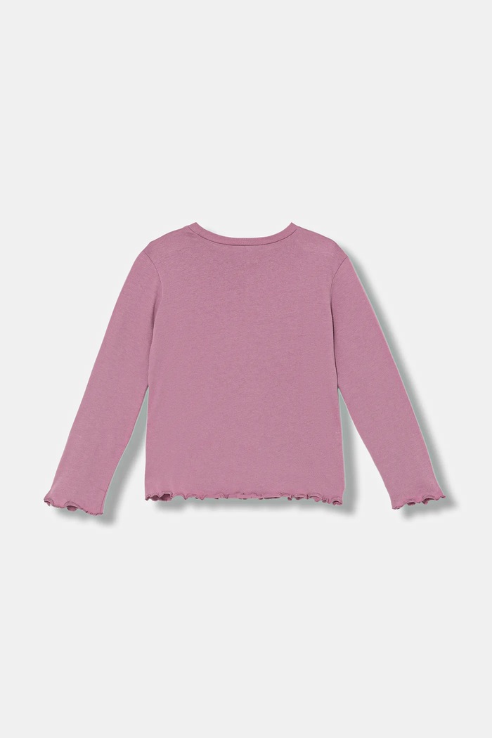 United Colors of Benetton longsleeve din bumbac pentru copii 3ATNG10L2.P.Seasonal roz AW25