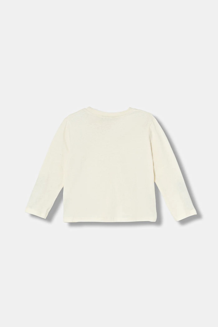 United Colors of Benetton longsleeve bawełniany dziecięcy 3ATNG10L7.P.Seasonal beżowy AW25