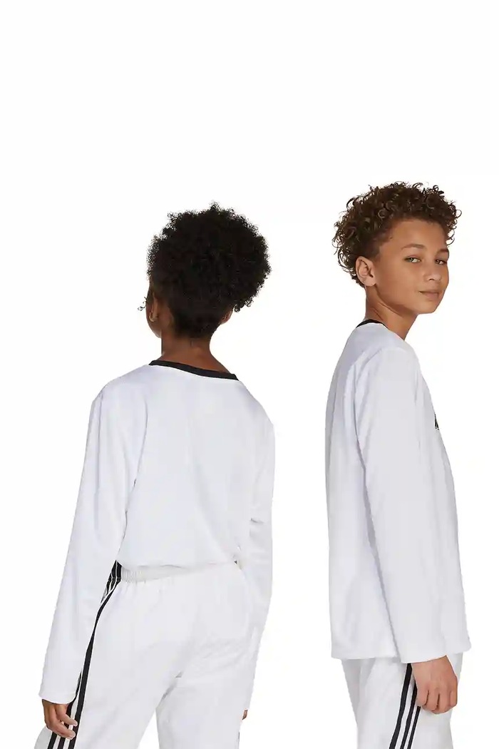 Παιδικό μακρυμάνικο adidas Originals JV8662 λευκό