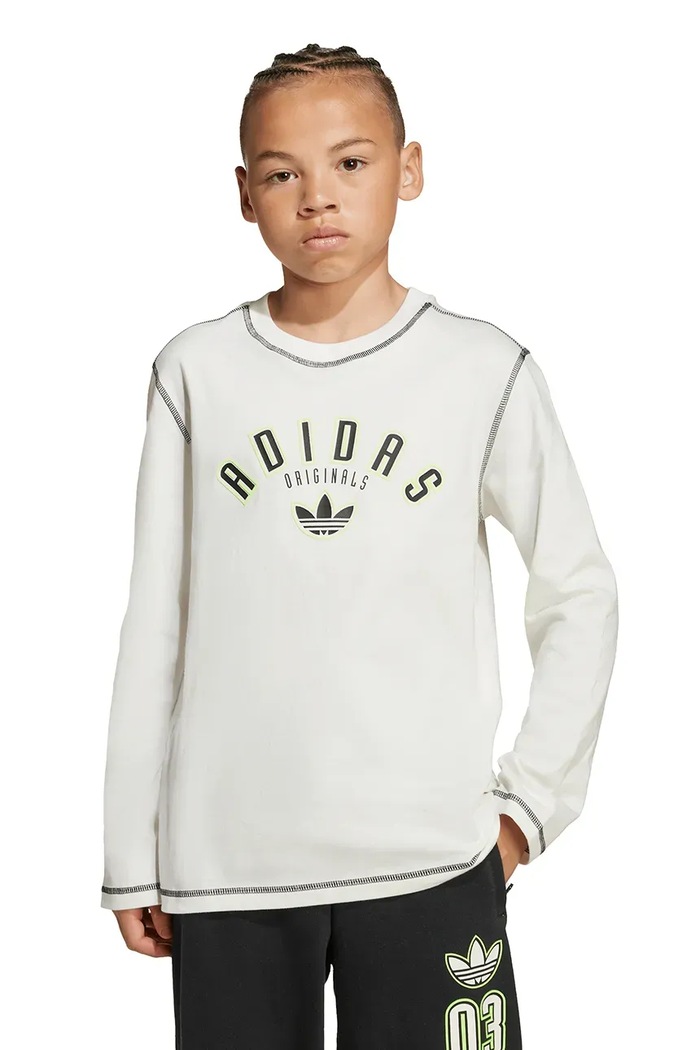 adidas Originals longsleeve din bumbac pentru copii JX5271