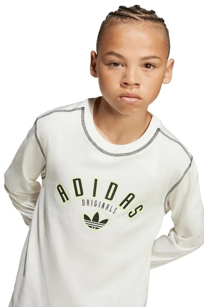 adidas Originals longsleeve din bumbac pentru copii JX5271