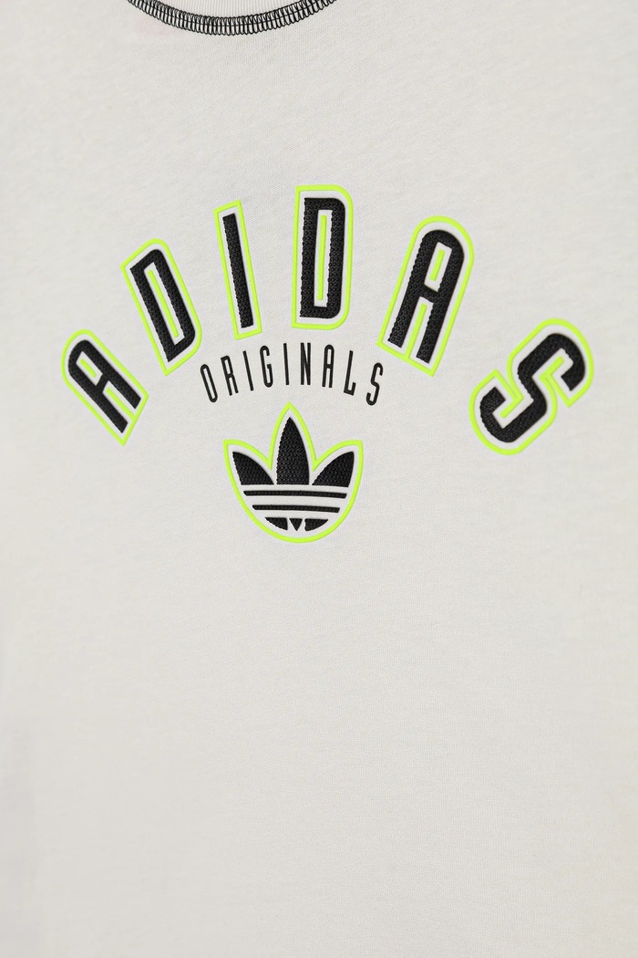 adidas Originals longsleeve din bumbac pentru copii alb JX5271