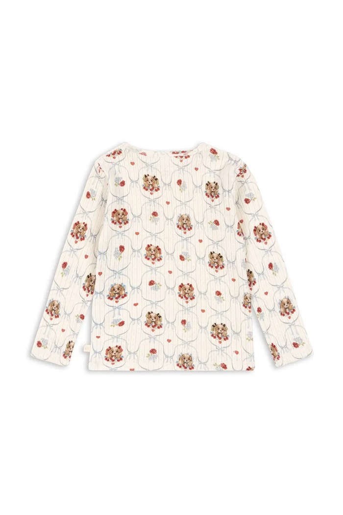 Konges Sløjd longsleeve din bumbac pentru copii MINNIE BLOUSE GOTS KS103915.9BYA bej AW25
