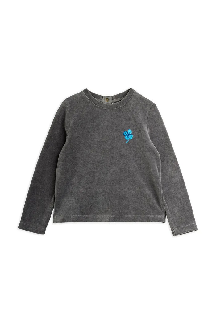 Mini Rodini longsleeve dziecięcy Clover 25720113 szary AW25