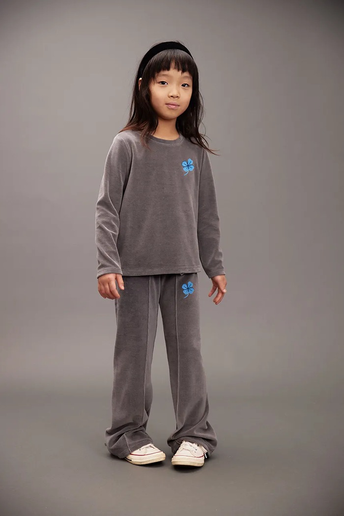 Mini Rodini longsleeve dziecięcy Clover 25720113 szary
