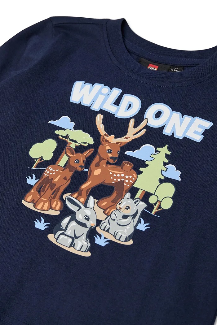 Băieți Lego longsleeve din bumbac pentru bebeluși LWTASI 700 11011007 bleumarin