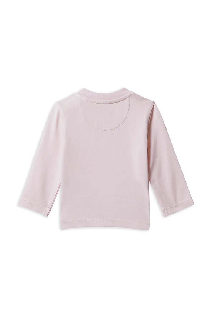 Tričko s dlhým rukávom pre bábätká Calvin Klein Jeans IN0IN00335.9BYA ružová AW25