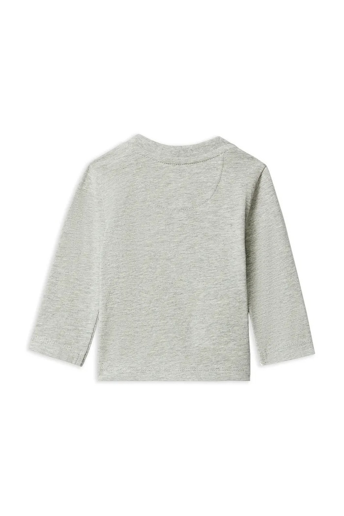 Tričko s dlhým rukávom pre bábätká Calvin Klein Jeans IN0IN00335.9BYA sivá AW25