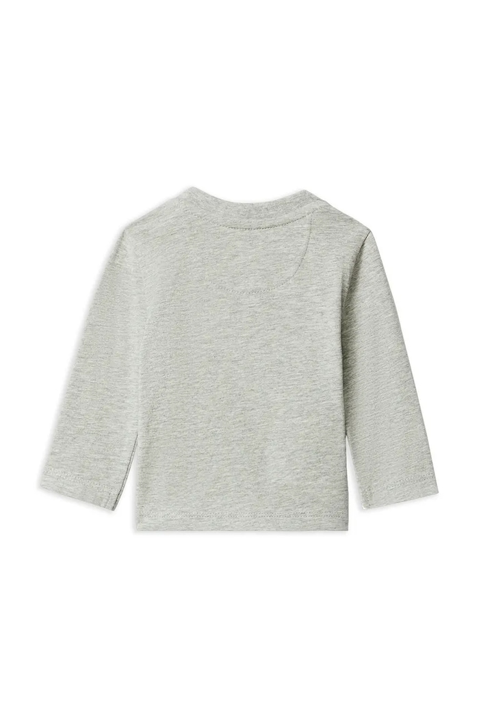 Tričko s dlhým rukávom pre bábätká Calvin Klein Jeans IN0IN00335.9BYA sivá AW25