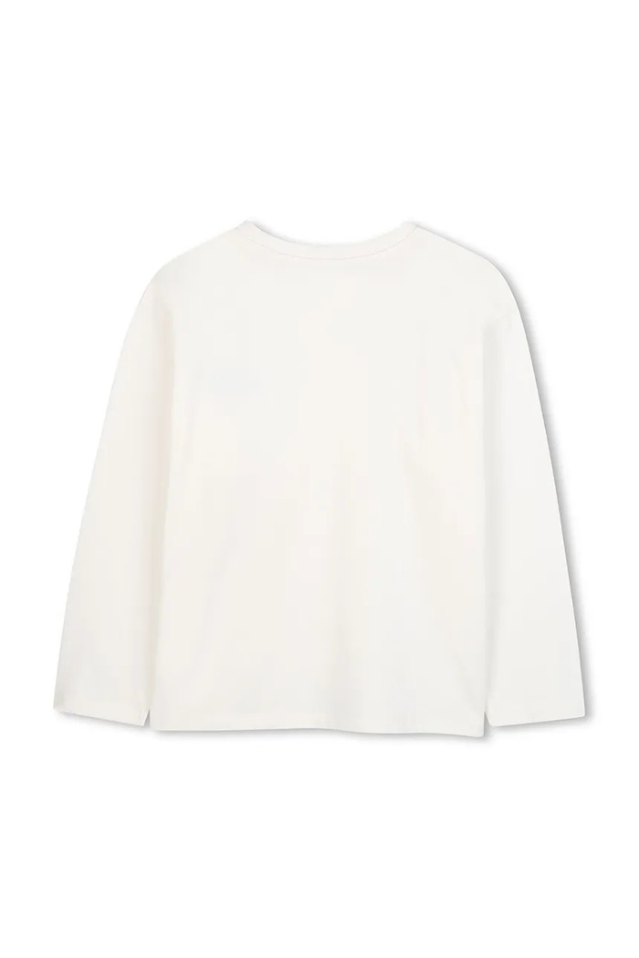 Detská bavlnená košeľa s dlhým rukávom Kenzo Kids K61496.114.150 biela AW25
