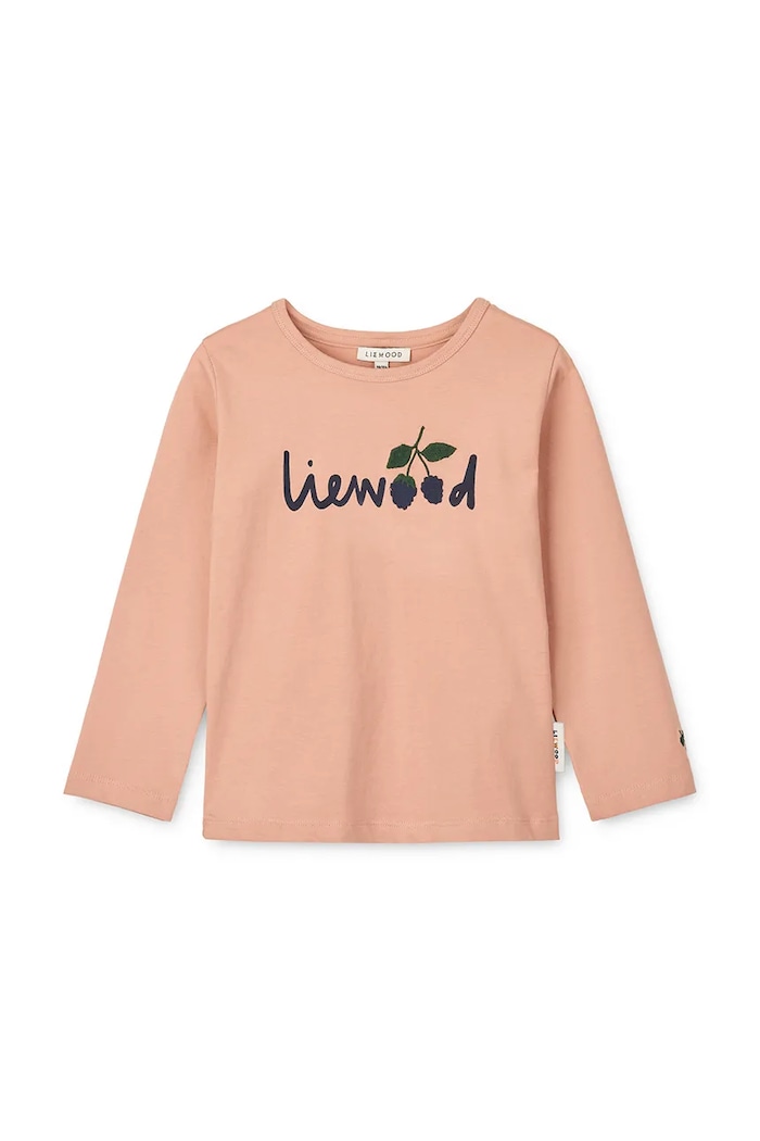Liewood longsleeve din bumbac pentru copii Apia Placement Longsleeve T-shirt LW20213.9BYA portocaliu AW25