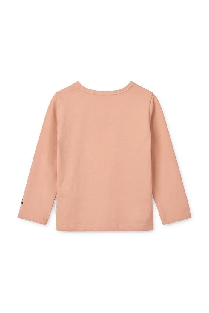 Băieți Liewood longsleeve din bumbac pentru copii Apia Placement Longsleeve T-shirt LW20213.9BYA portocaliu
