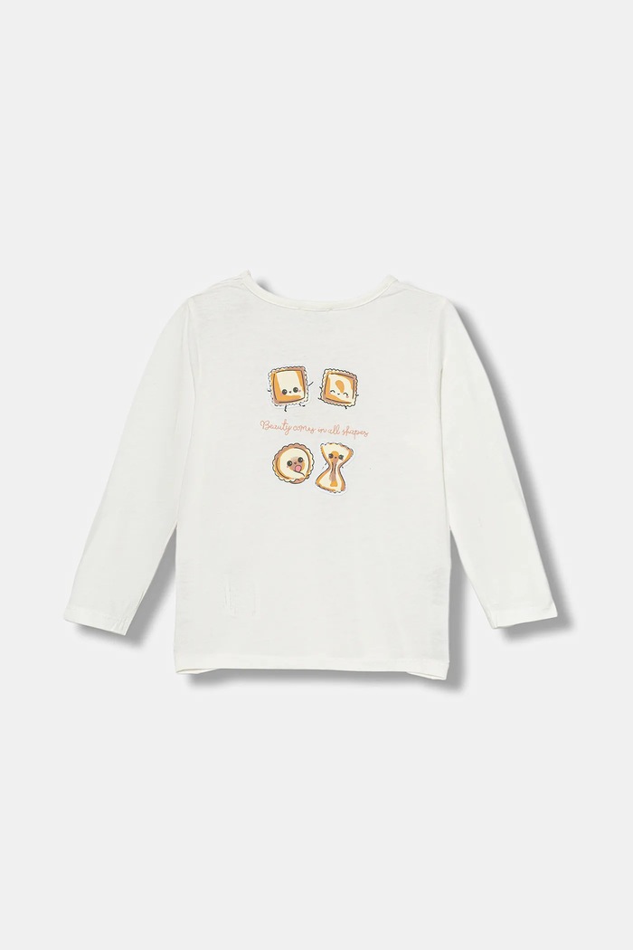 United Colors of Benetton longsleeve bawełniany niemowlęcy 3ATNA106K.W.seasonal biały AW25