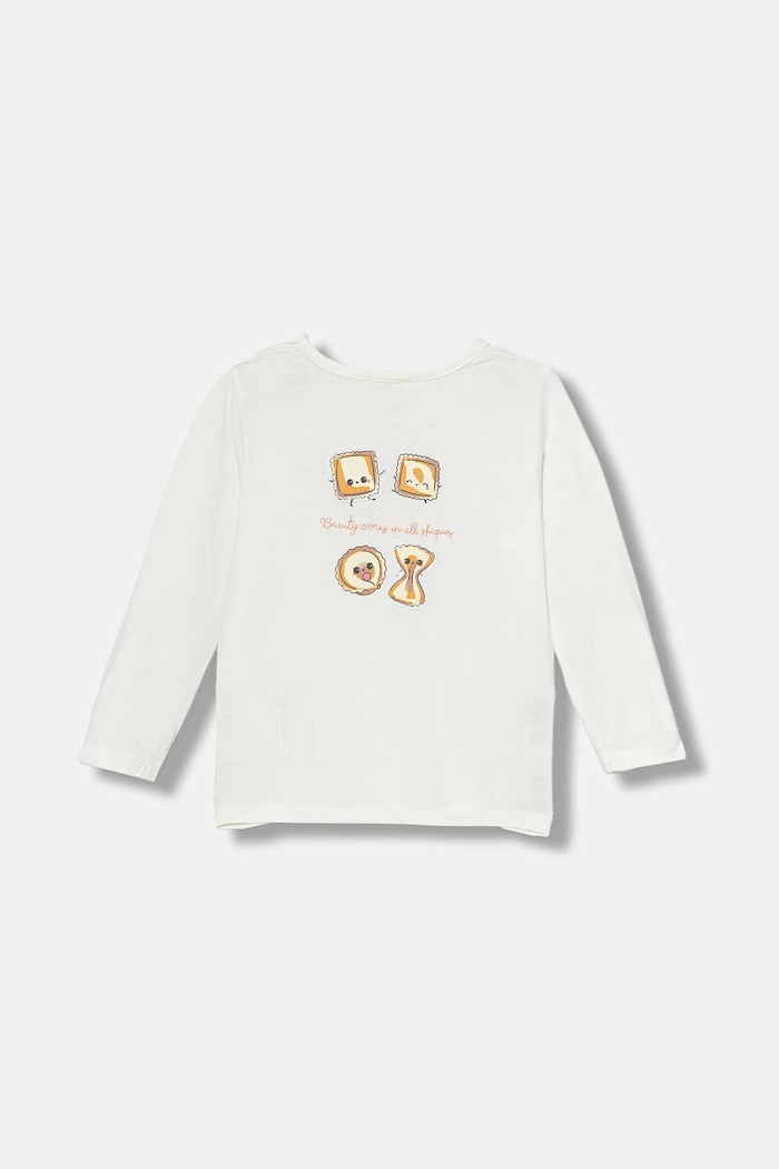 United Colors of Benetton longsleeve bawełniany niemowlęcy 3ATNA106K.W.seasonal biały AW25