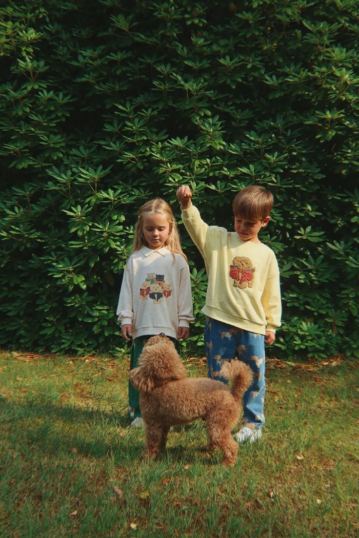 Konges Sløjd longsleeve bawełniany dziecięcy SPOTTY LS POLO GOTS KS105184.9BYA