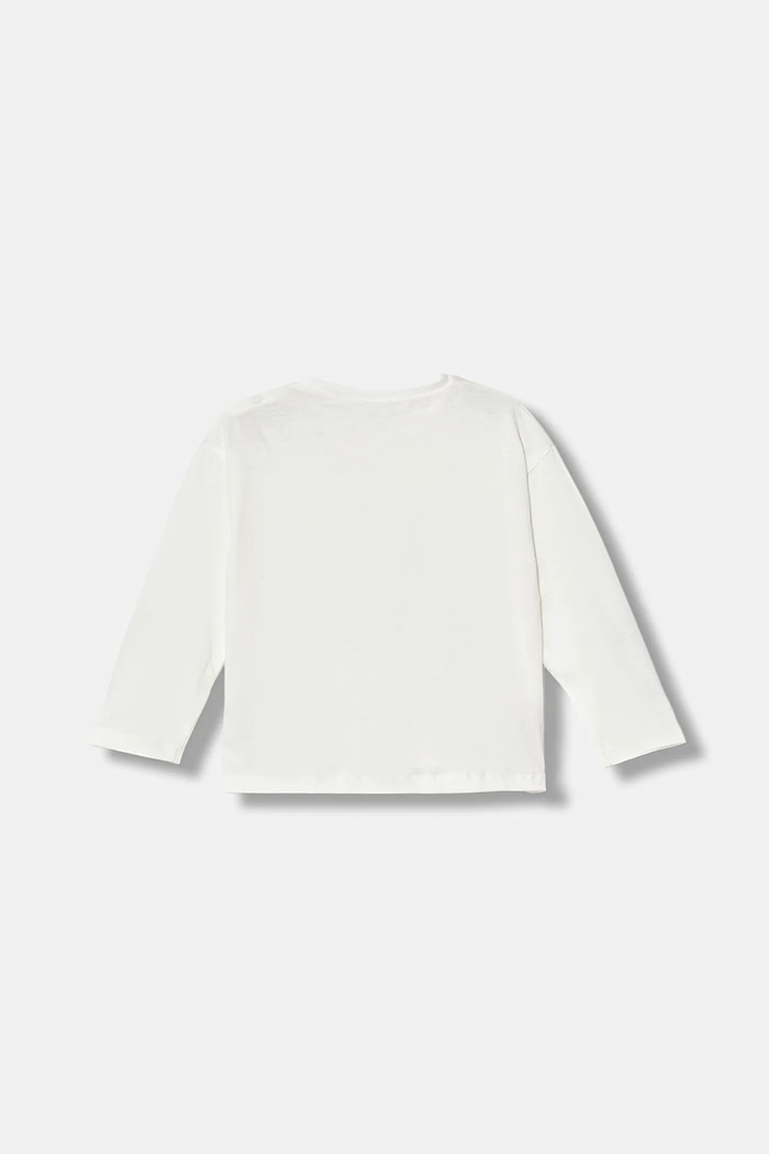 United Colors of Benetton longsleeve bawełniany niemowlęcy 3ATNA106R.W.Seasonal biały AW25