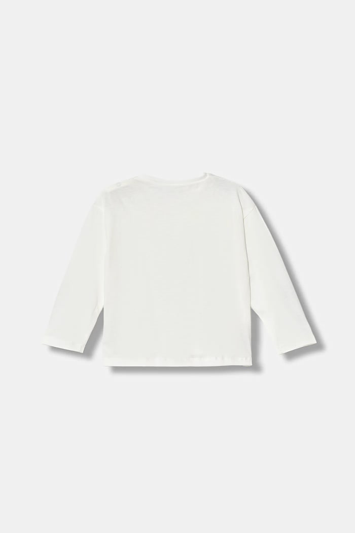 United Colors of Benetton longsleeve bawełniany niemowlęcy 3ATNA106R.W.Seasonal biały AW25
