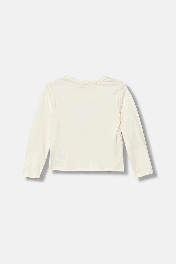 Detská bavlnená košeľa s dlhým rukávom United Colors of Benetton 3ATNG10L9.P.Seasonal béžová AW25