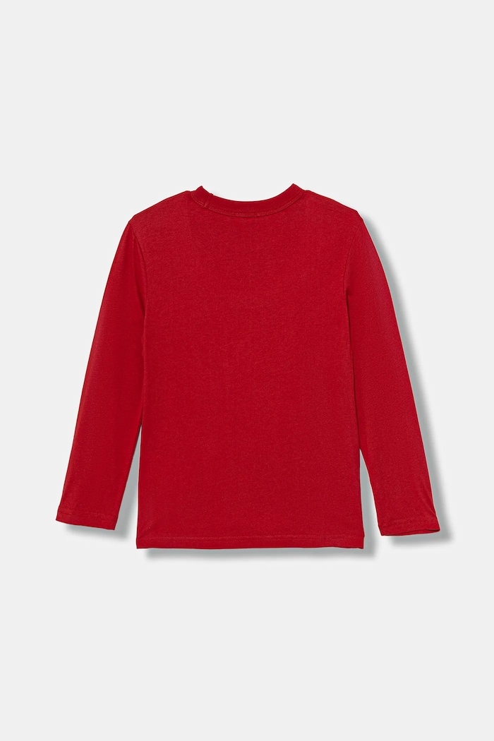 Dječja pamučna majica dugih rukava United Colors of Benetton 3ATNC10RK.G.Seasonal crvena AW25