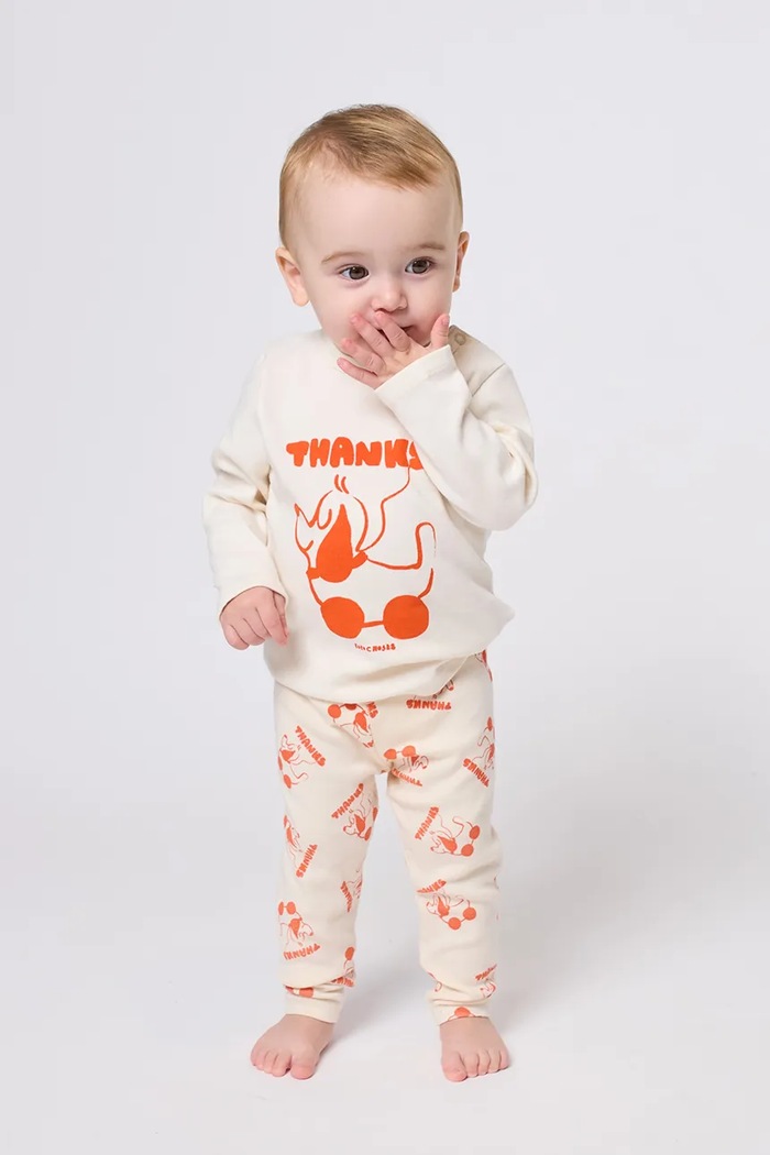 Detské bavlnené tričko s dlhým rukávom Bobo Choses Rolling dog 225FB001