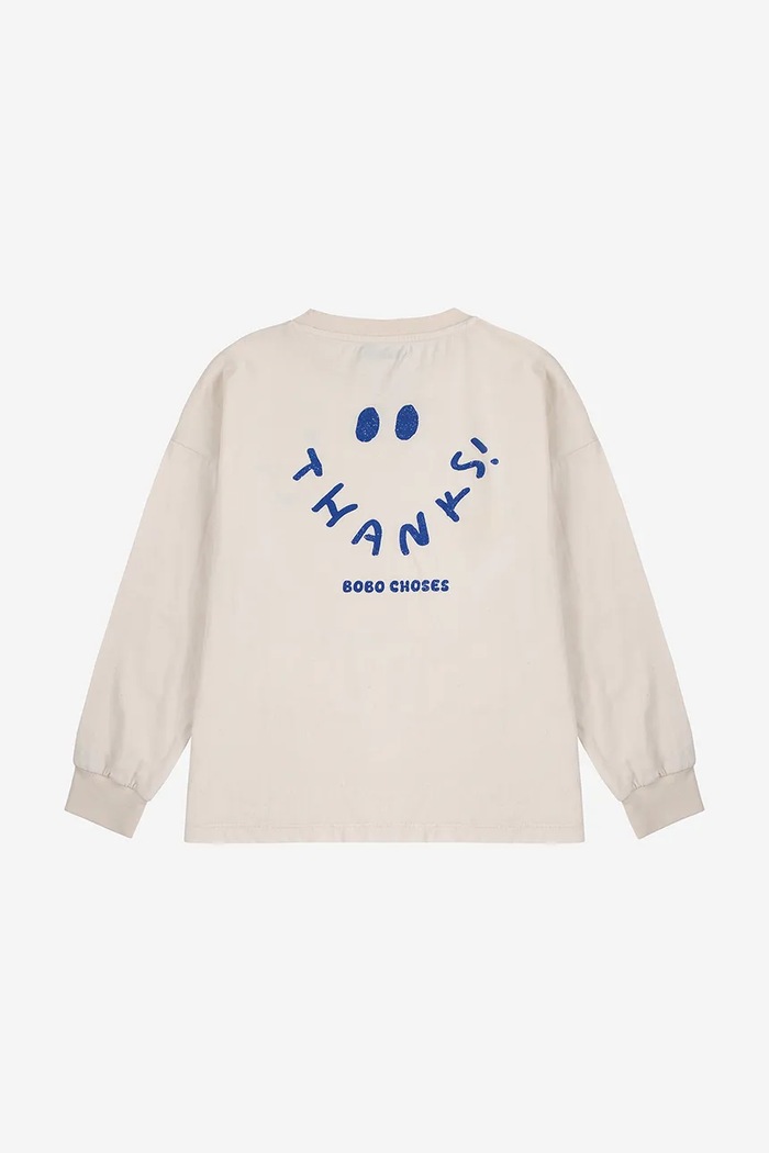 Chłopiec Bobo Choses longsleeve bawełniany dziecięcy Thanks 225FC001 beżowy