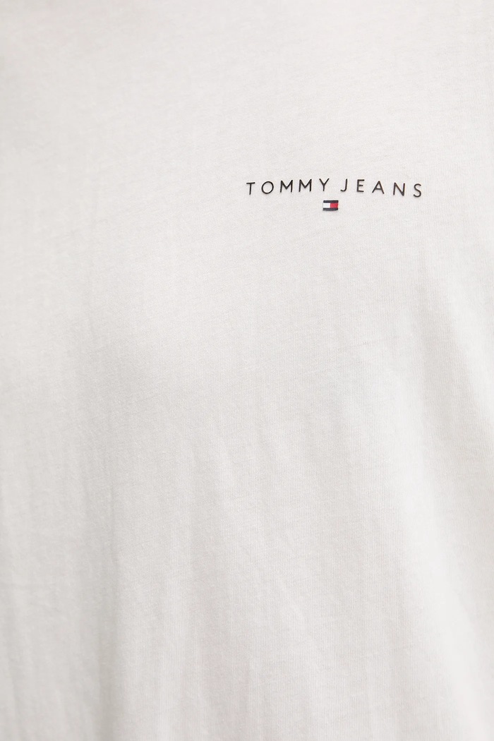 Bavlnené tričko s dlhým rukávom Tommy Jeans DM0DM21594 béžová
