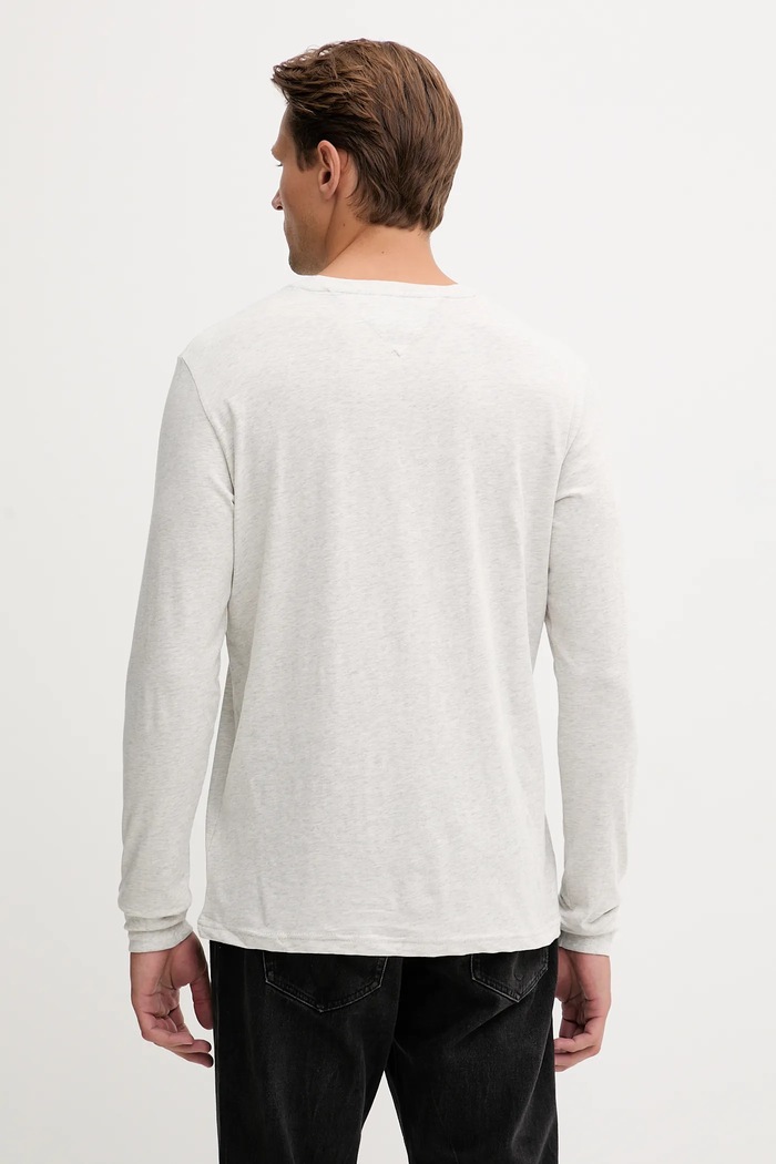 Îmbrăcăminte Tommy Jeans longsleeve din bumbac DM0DM21594 gri