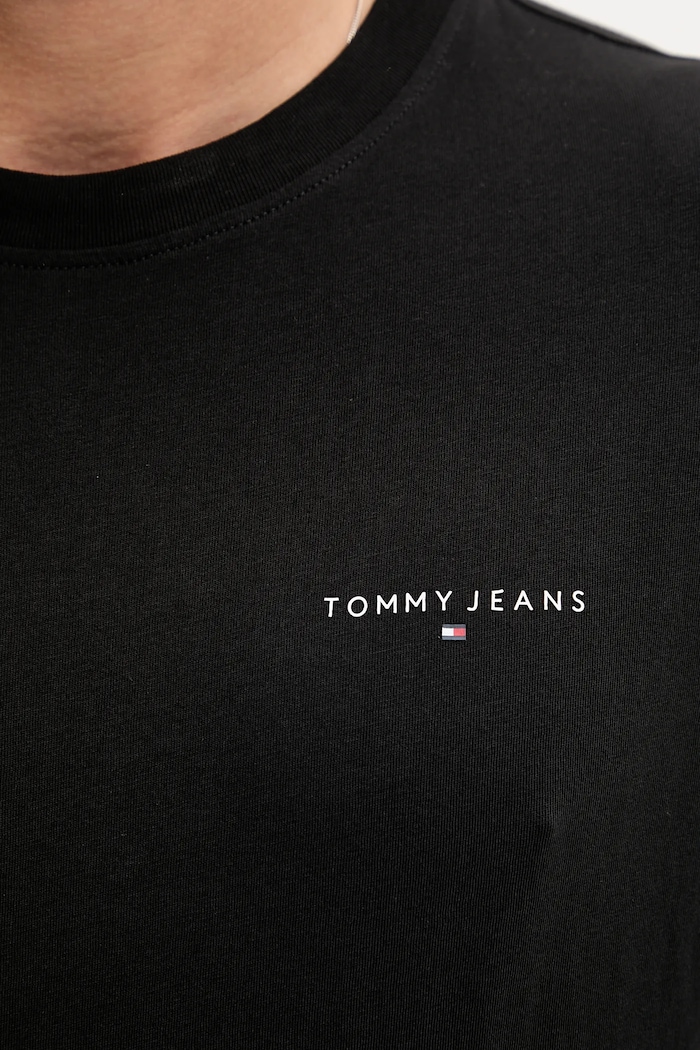 Памучна блуза с дълги ръкави Tommy Jeans DM0DM21594 черен