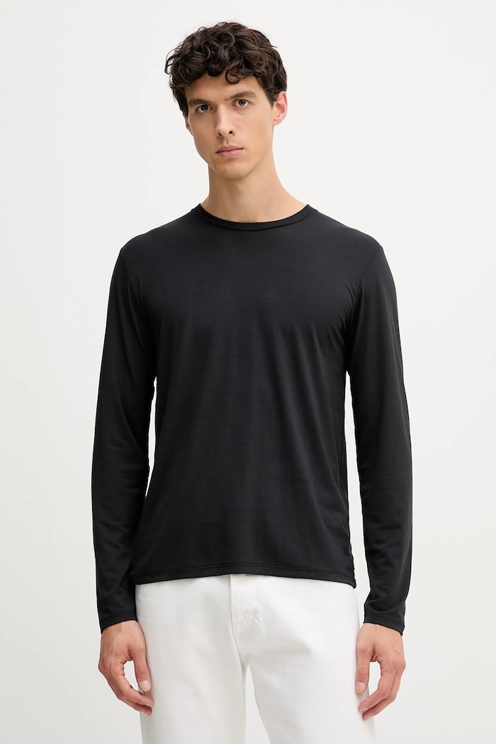 Rag & Bone longsleeve regular czarny MBC25ST043TJ43