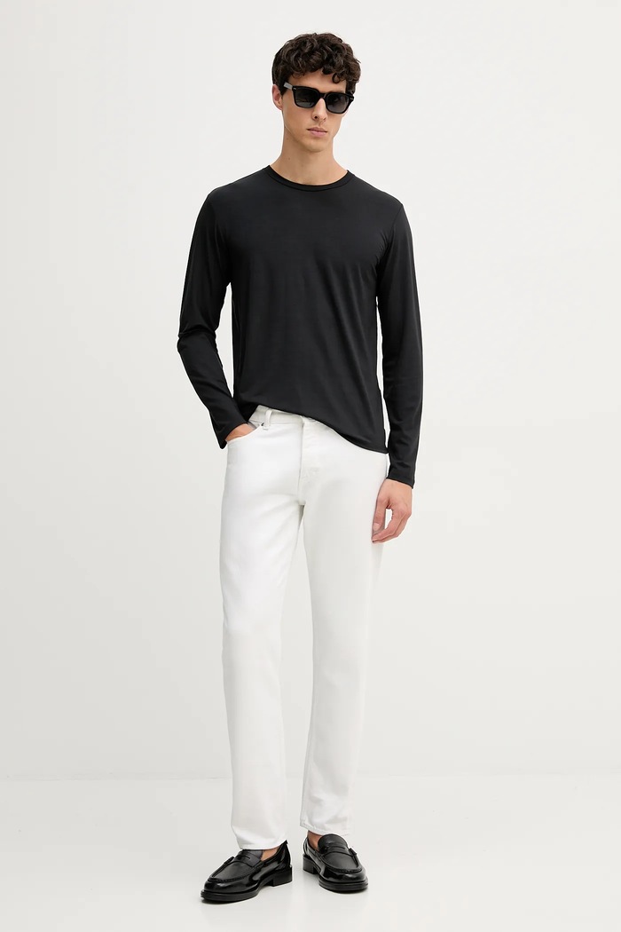 Rag & Bone longsleeve MBC25ST043TJ43 czarny AW25