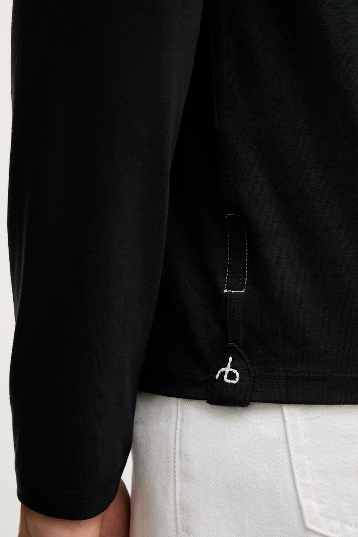 Rag & Bone longsleeve MBC25ST043TJ43 czarny