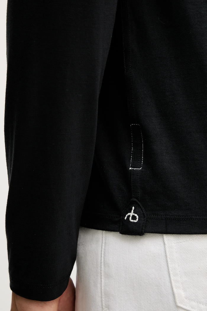 Rag & Bone longsleeve MBC25ST043TJ43 czarny