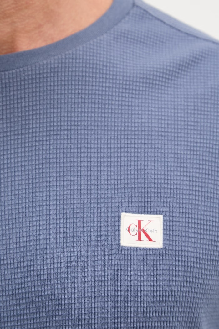 Calvin Klein Jeans longsleeve pentru bărbați, cu bumbac LV040EM217 albastru