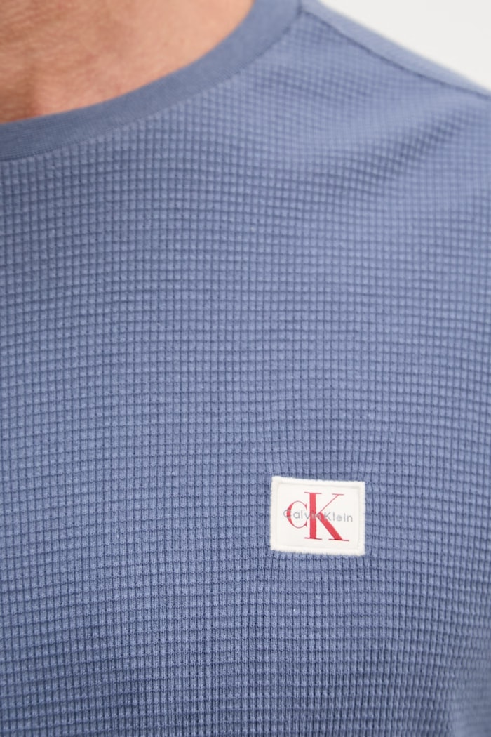 Calvin Klein Jeans longsleeve pentru bărbați, cu bumbac LV040EM217 albastru