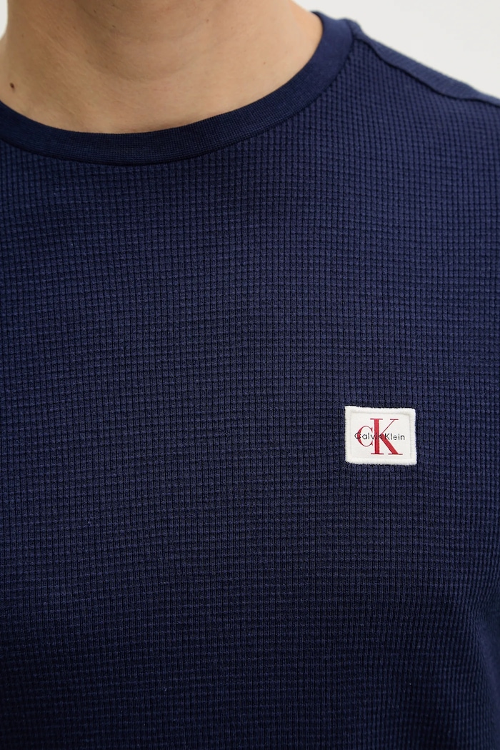 Calvin Klein Jeans hosszúujjú férfi pamuttal LV040EM217 sötétkék