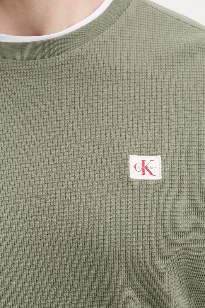 Calvin Klein Jeans longsleeve pentru bărbați, cu bumbac LV040EM217 verde