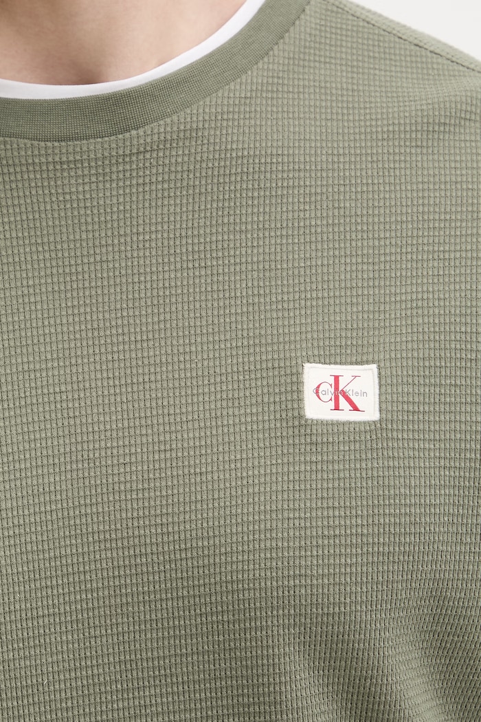 Calvin Klein Jeans longsleeve pentru bărbați, cu bumbac LV040EM217 verde