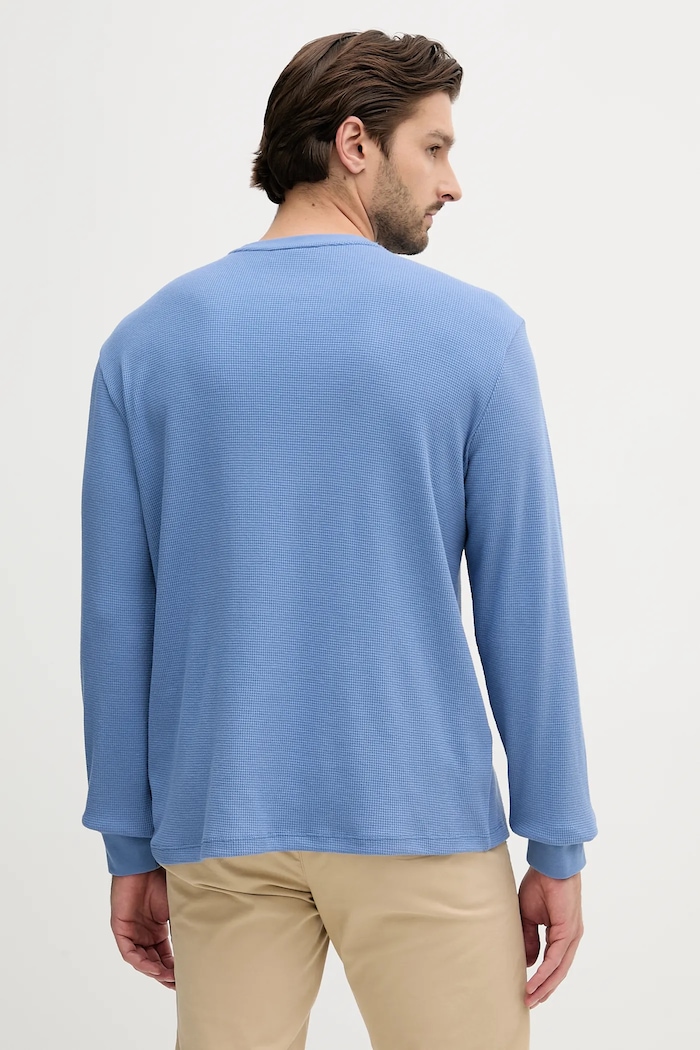 Îmbrăcăminte Calvin Klein Jeans longsleeve bărbătesc cu bumbac LV040EM217 albastru