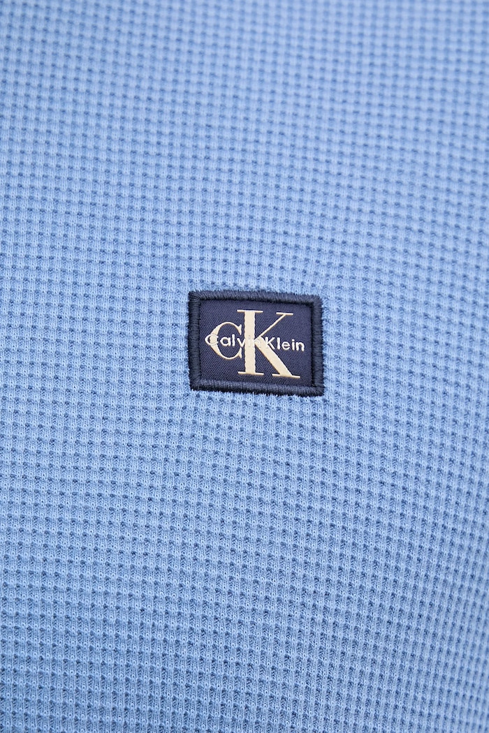 Calvin Klein Jeans longsleeve bărbătesc cu bumbac LV040EM217 albastru