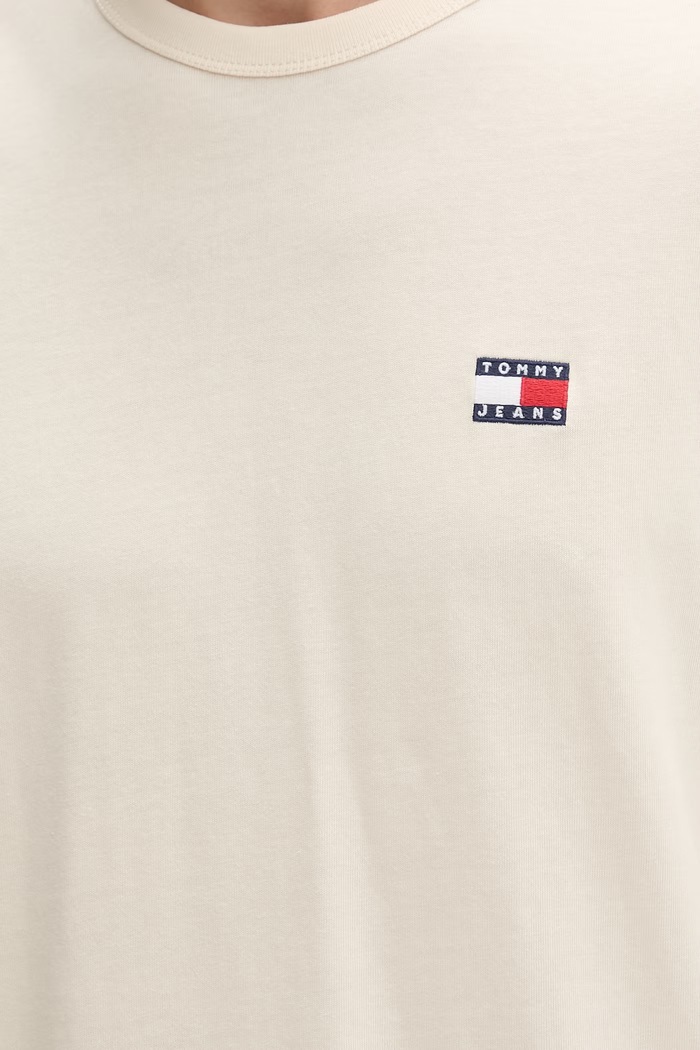 Tommy Jeans longsleeve męski bawełniany DM0DM21974 beżowy