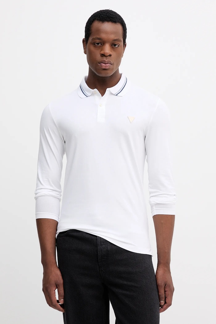 Guess longsleeve OLIVER z elastanem biały M5YP36.J1314