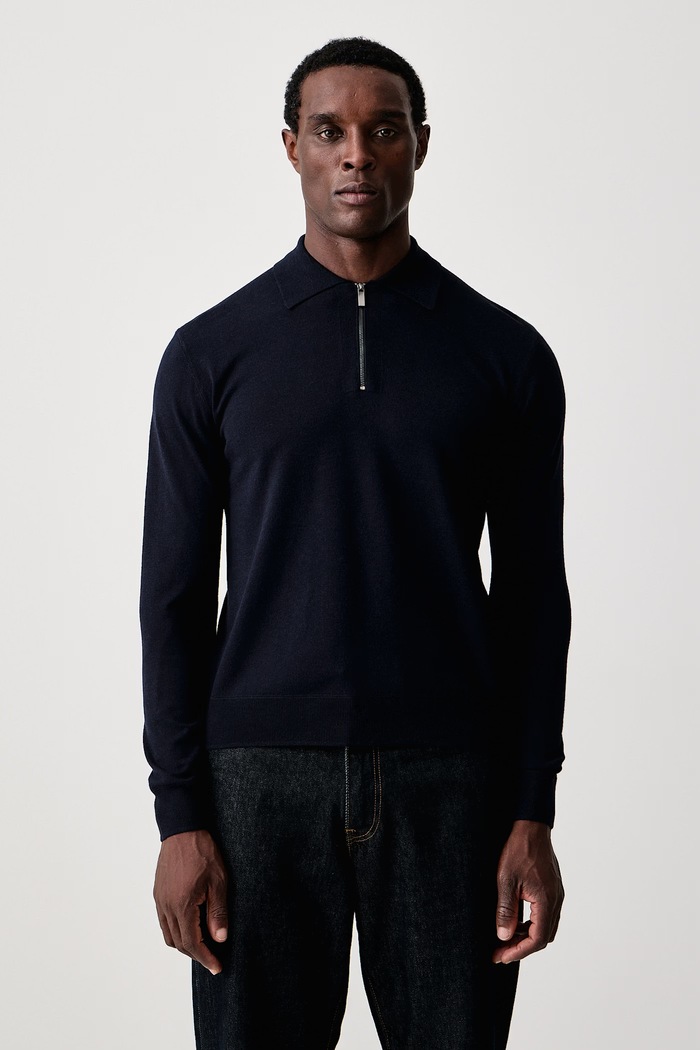 United Colors of Benetton Sveter pánsky s viskózou tmavomodrá 110XU301L