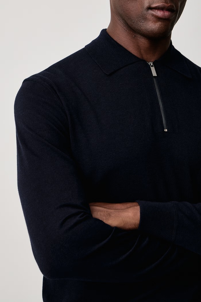 Sveter pánsky s viskózou United Colors of Benetton 110XU301L tmavomodrá