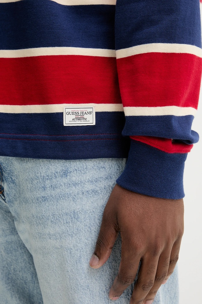 Guess Jeans longsleeve din bumbac M5YP27.KCPS1 rosu