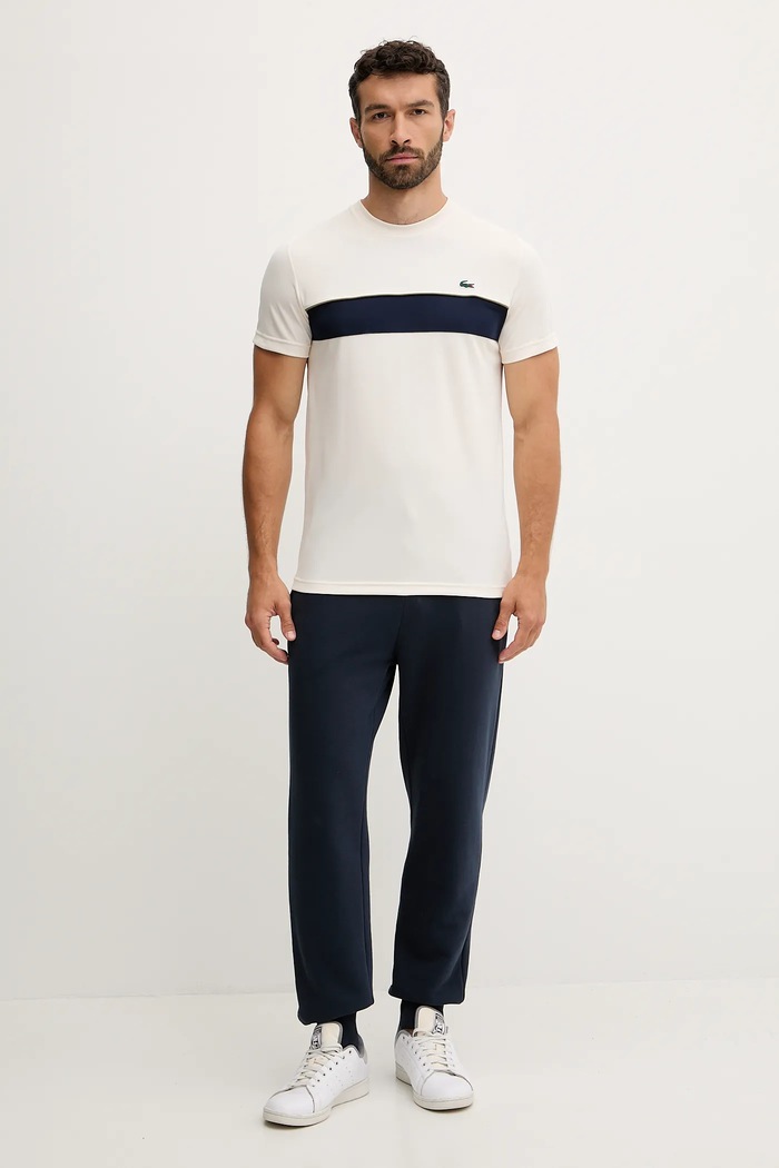 Lacoste T-shirt TH4748 beżowy AW25