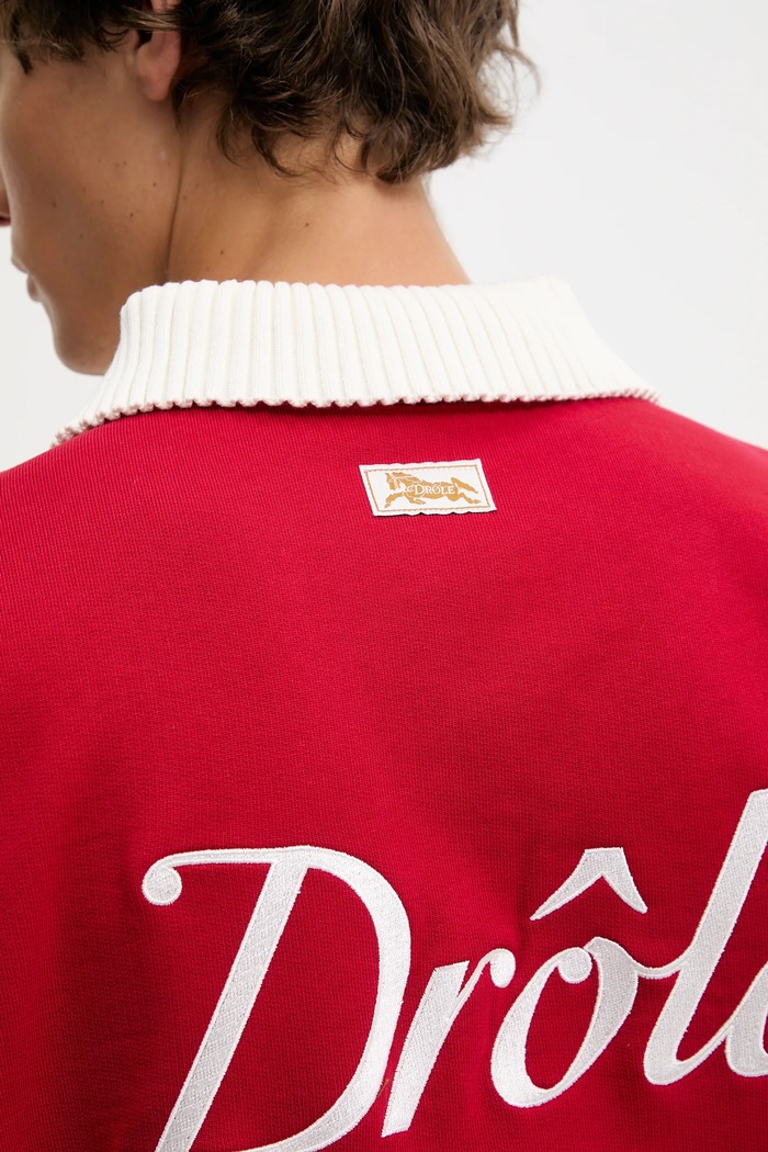 Drôle de Monsieur longsleeve bawełniany Le Polo Racing I.PL158.CO127 czerwony