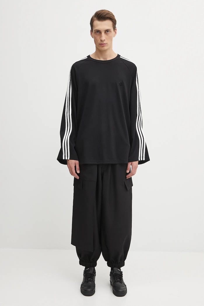 Y-3 longsleeve z domieszką wełny Wire Long Sleeve 3-Stripes JW7351
