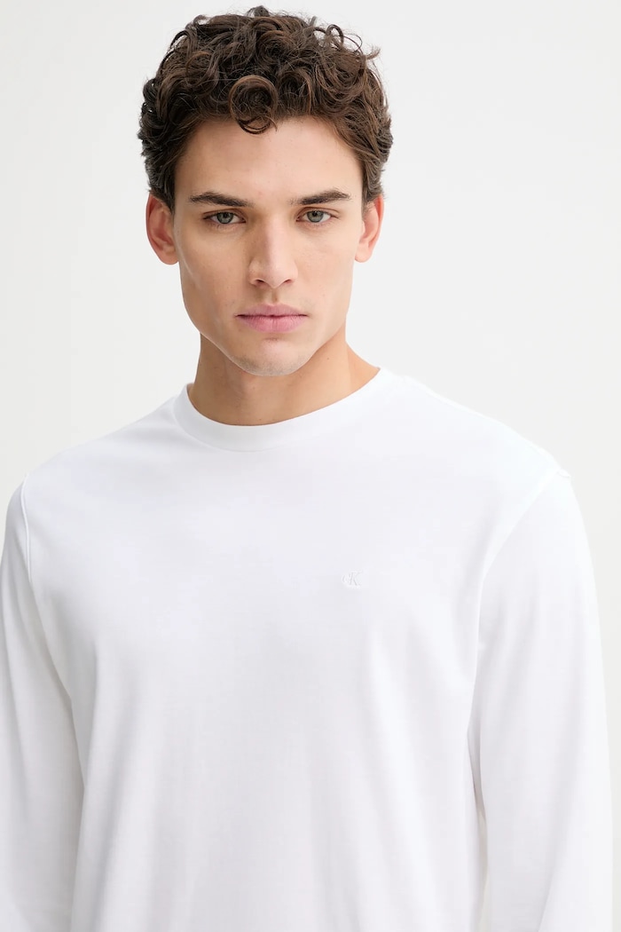 Calvin Klein longsleeve din bumbac alb LV04LD227G