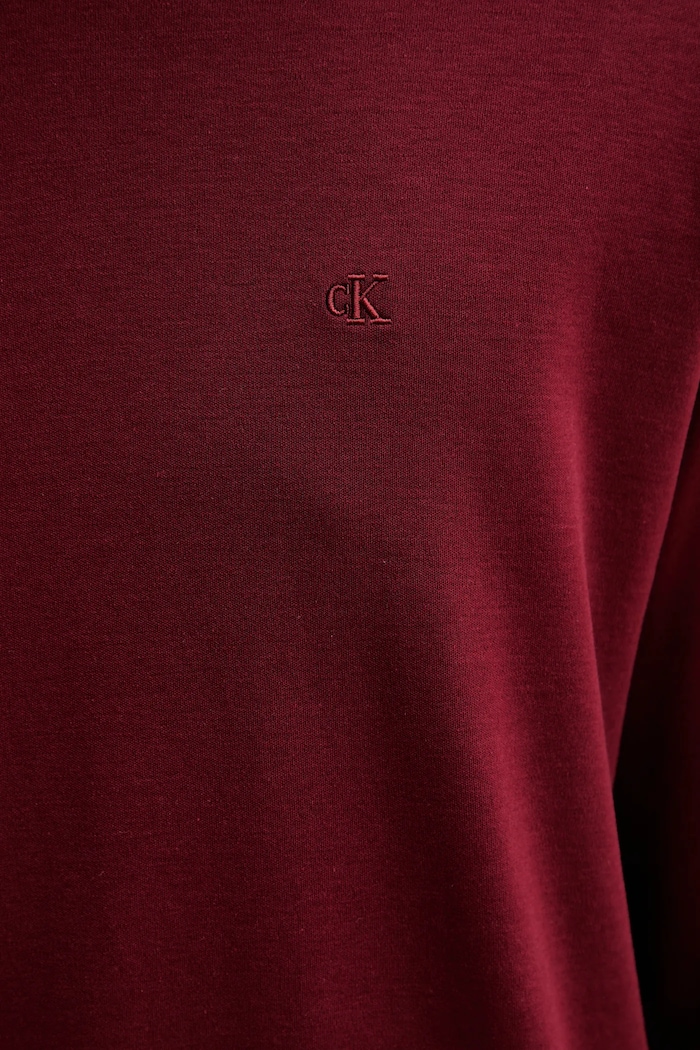 Calvin Klein longsleeve din bumbac LV04LD227G burgundia